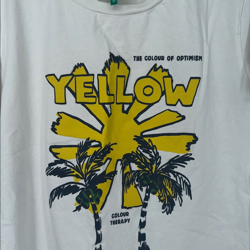 FARM Rio Color Therapy Yellow Optimism T-Shirt Yellow Graphic Size Medium - Picture 4 of 11